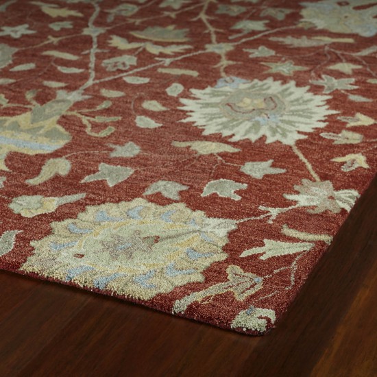 Kaleen Helena Collection Dark Red Runner 2'6" x 8'