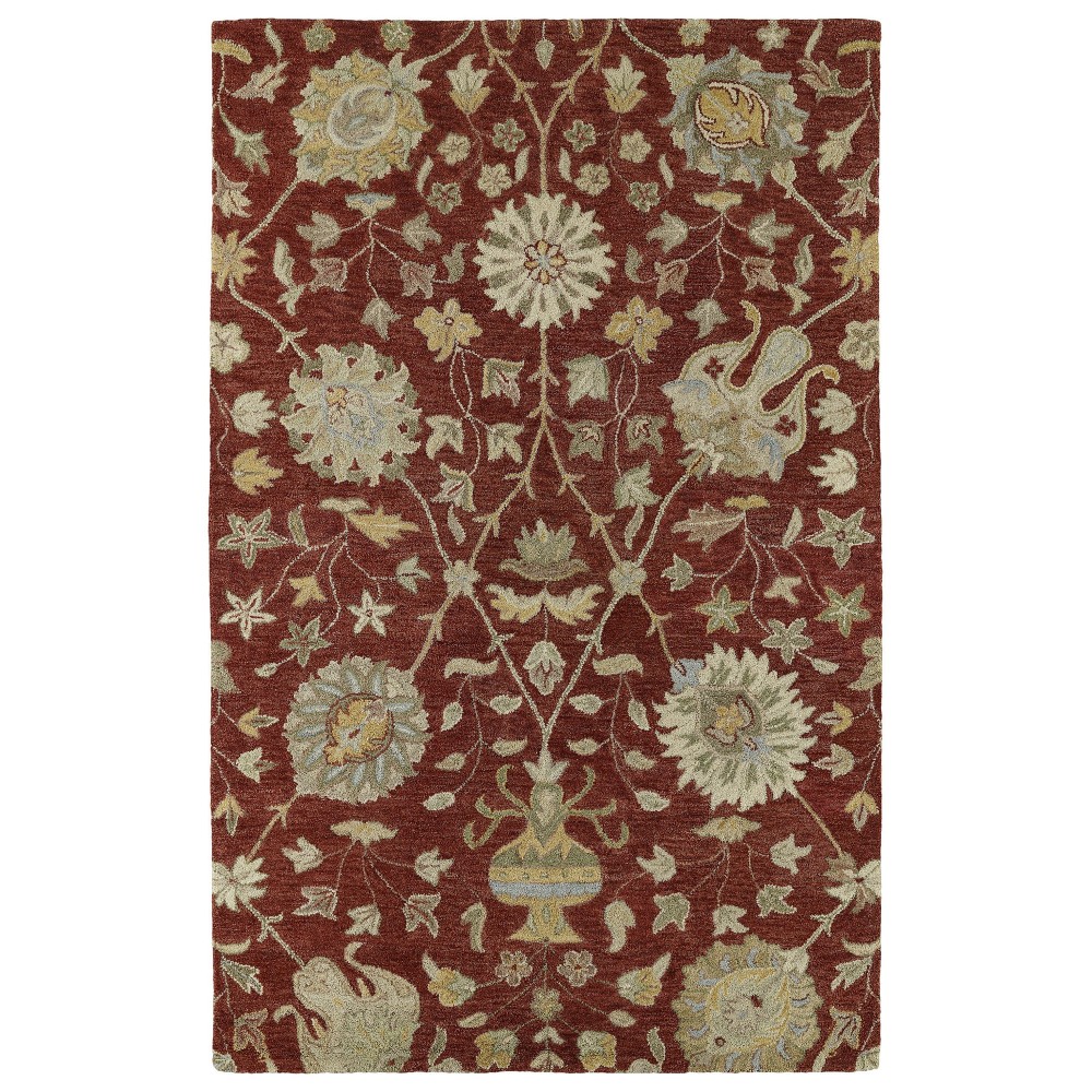 Kaleen Helena Collection Dark Red Area Rug 5' x 7'9"