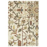 Kaleen Brooklyn Collection Mushroom Linen Throw Rug 2' x 3'