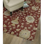 Kaleen Helena Collection Dark Red Area Rug 5' x 7'9"