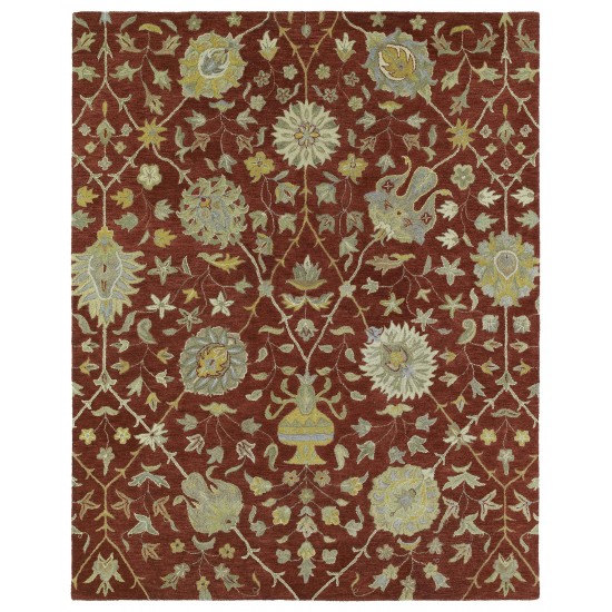 Kaleen Helena Collection Dark Red Area Rug 5' x 7'9"