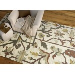 Kaleen Brooklyn Collection Mushroom Linen Throw Rug 2' x 3'