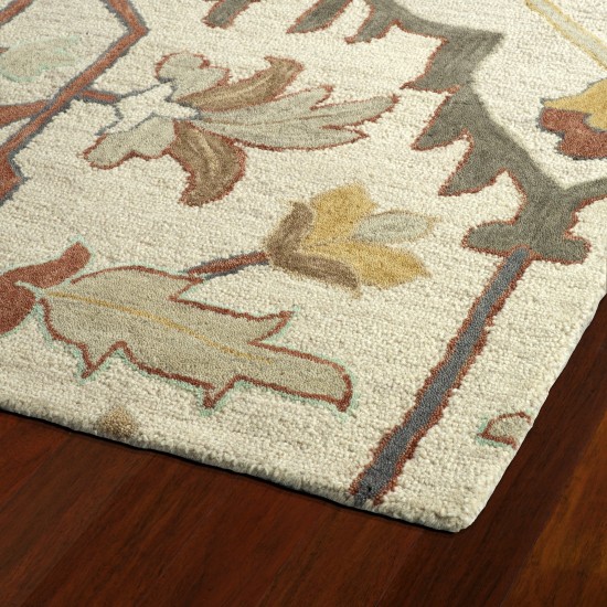 Kaleen Brooklyn Collection Mushroom Linen Area Rug 5' x 7'6"