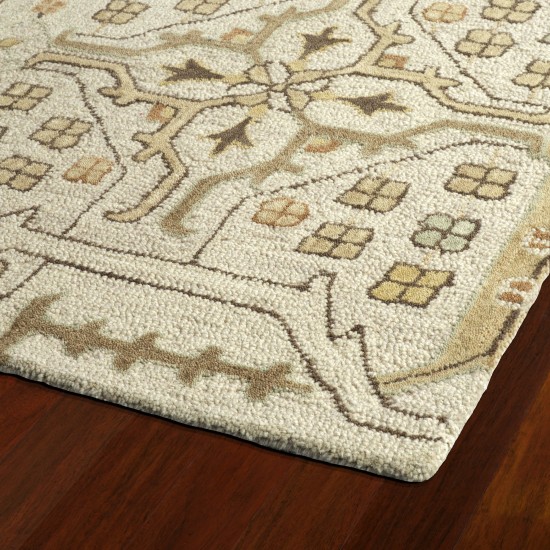 Kaleen Brooklyn Collection Mushroom Beige Throw Rug 2' x 3'