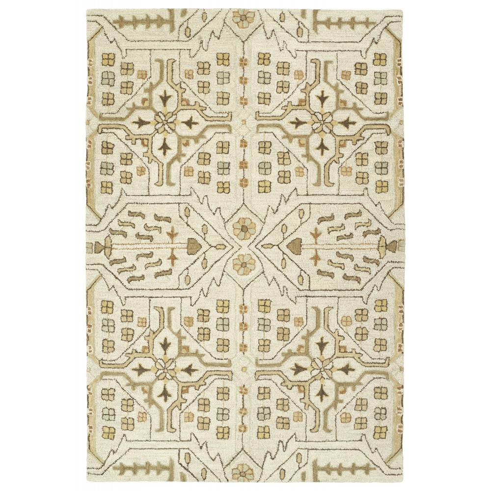 Kaleen Brooklyn Collection Mushroom Beige Area Rug 5' x 7'6"