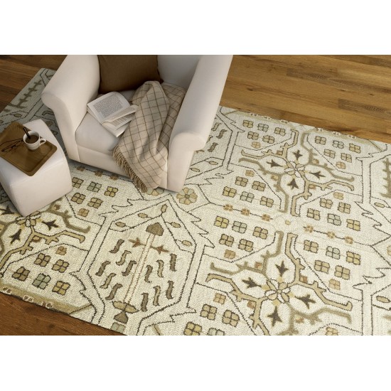 Kaleen Brooklyn Collection Mushroom Beige Area Rug 5' x 7'6"