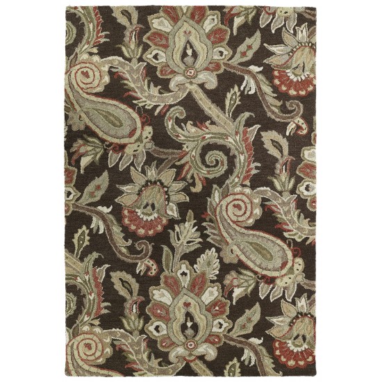 Kaleen Helena Collection Dark Chocolate Throw Rug 2' x 3'