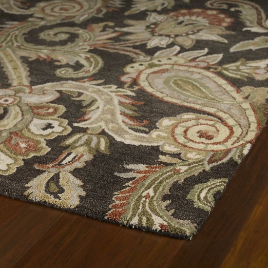 Kaleen Helena Collection Dark Chocolate Throw Rug 2' x 3'