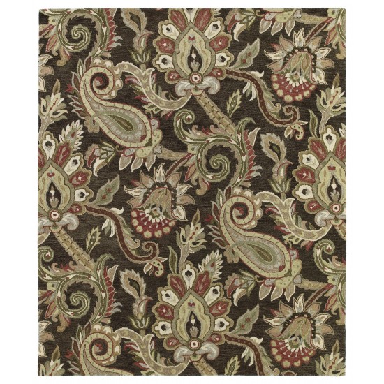 Kaleen Helena Collection Dark Chocolate Runner 2'6" x 12'