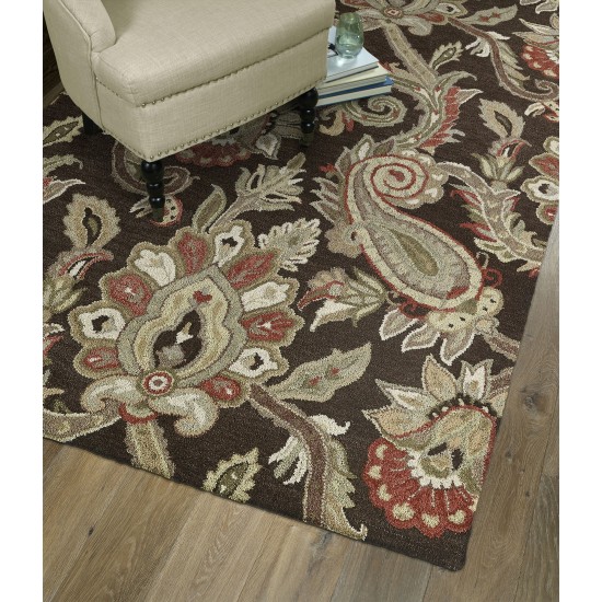 Kaleen Helena Collection Dark Chocolate Area Rug 9' x 12'