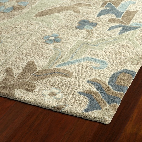 Kaleen Brooklyn Collection Light Oatmeal Throw Rug 2' x 3'