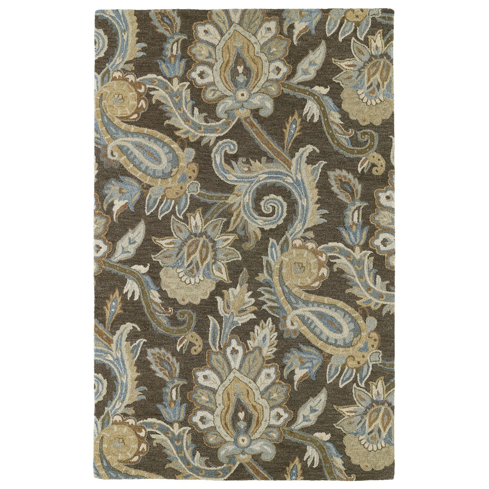 Kaleen Helena Collection Dark Brown Runner 2'6" x 8'