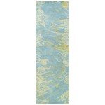 Kaleen Brushstrokes Collection Light Blue Throw Rug 2' x 3'