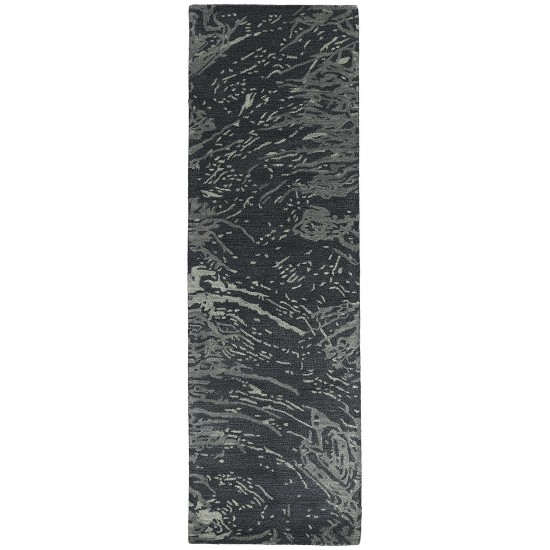 Kaleen Brushstrokes Collection Dark Charcoal Area Rug 8' x 11'