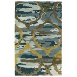 Kaleen Brushstrokes Collection Midnight Blue SlateBlue Area Rug 5' x 7'9"