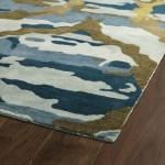 Kaleen Brushstrokes Collection Midnight Blue SlateBlue Area Rug 5' x 7'9"