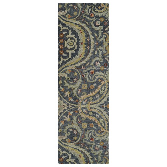 Kaleen Helena Collection Pewter Gray OliveGreen Area Rug 10' x 14'