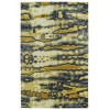 Kaleen Brushstrokes Collection Dark Gold Throw Rug 2' x 3'