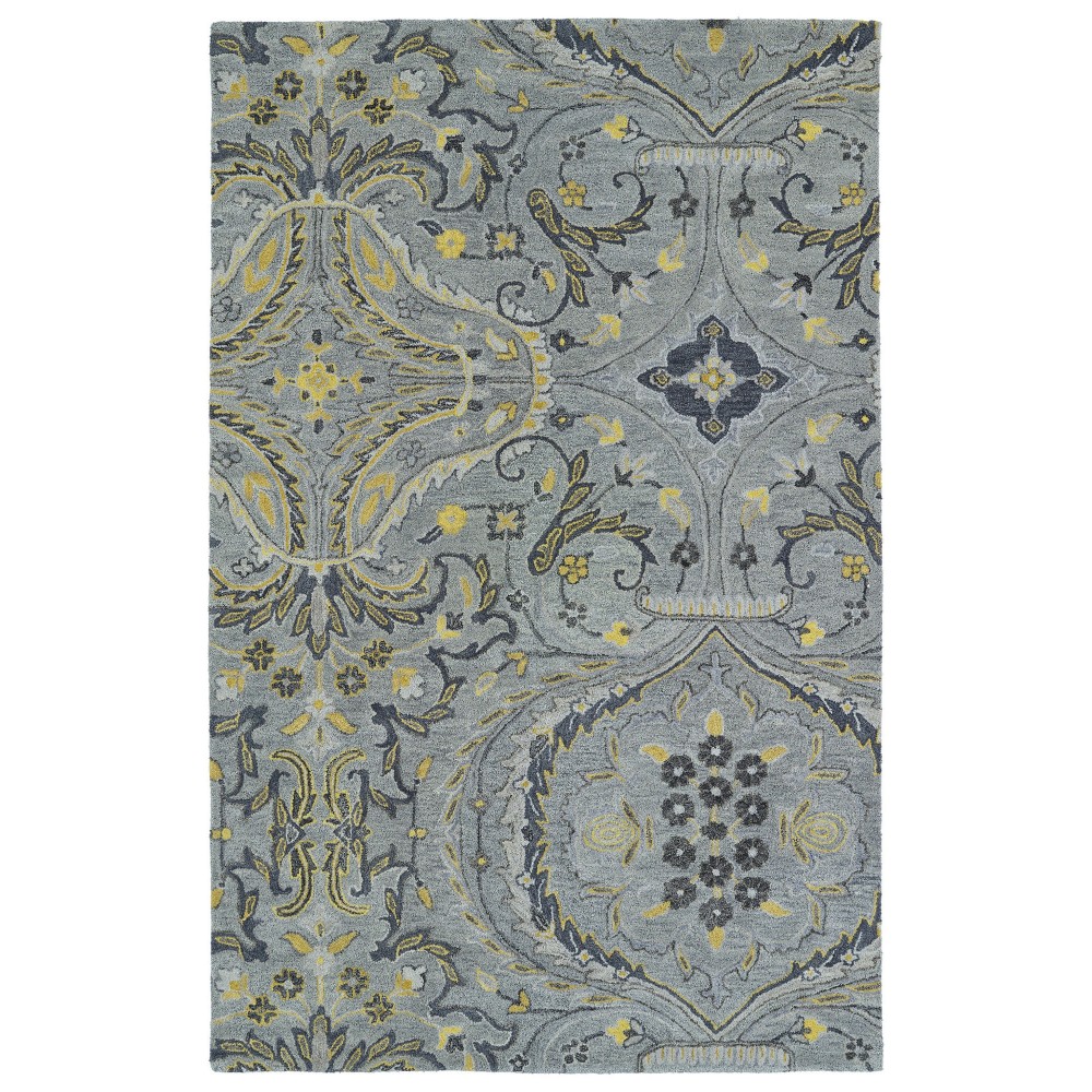 Kaleen Helena Collection Light Grey Throw Rug 2' x 3'