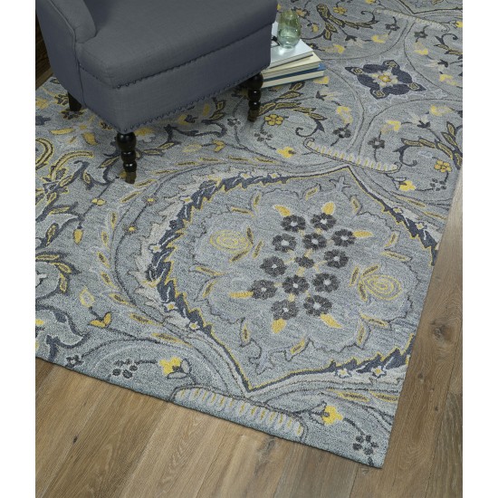 Kaleen Helena Collection Light Grey Throw Rug 2' x 3'