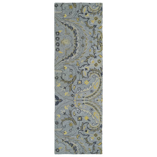 Kaleen Helena Collection Light Grey Throw Rug 2' x 3'