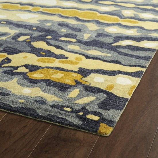 Kaleen Brushstrokes Collection Dark Gold Area Rug 3'6" x 5'6"