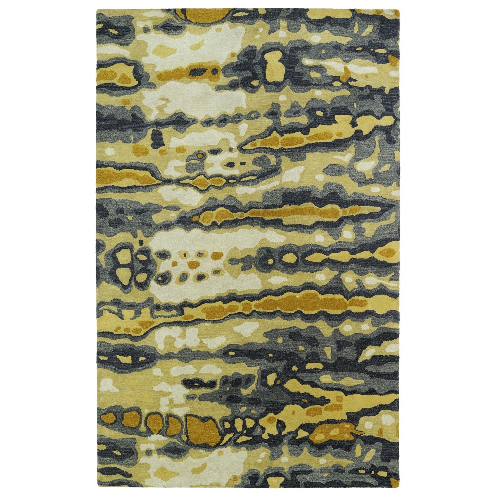 Kaleen Brushstrokes Collection Dark Gold Area Rug 5' x 7'9"