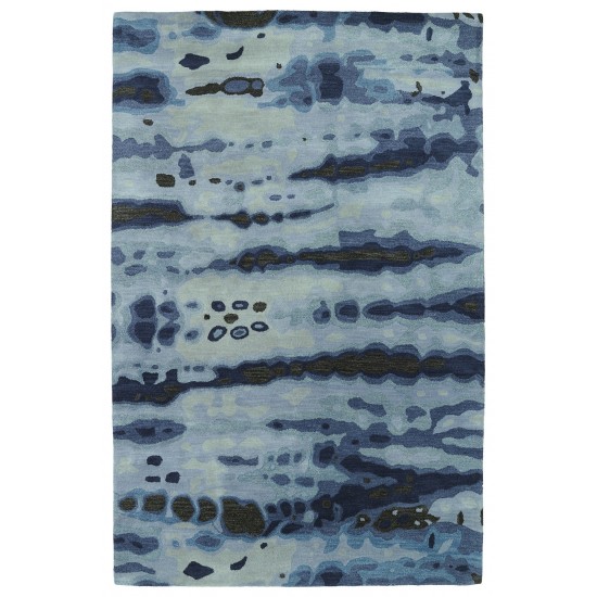 Kaleen Brushstrokes Collection Blue DarkBlue Runner 2'6" x 8'