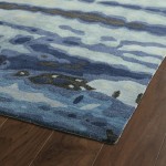 Kaleen Brushstrokes Collection Blue DarkBlue Area Rug 3'6" x 5'6"