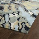 Kaleen Brushstrokes Collection Dark Multi Area Rug 3'6" x 5'6"