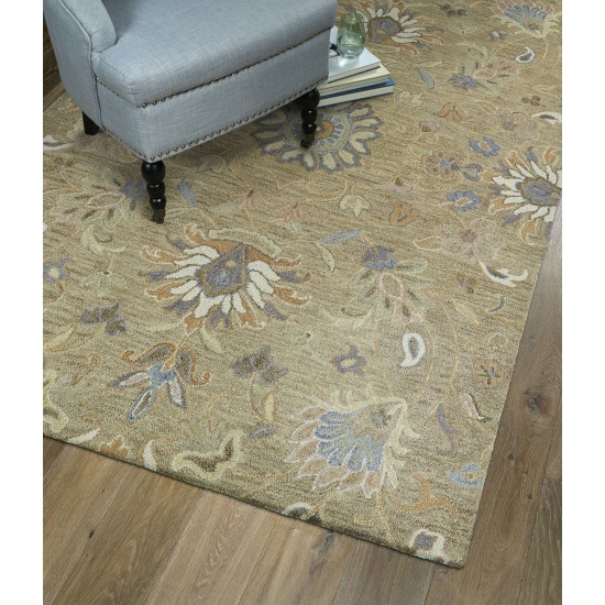 Kaleen Helena Collection Lt Brown MilkChocolate Runner 2'6" x 12'