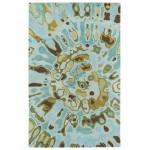 Kaleen Brushstrokes Collection Sky Blue MintBlue Throw Rug 2' x 3'