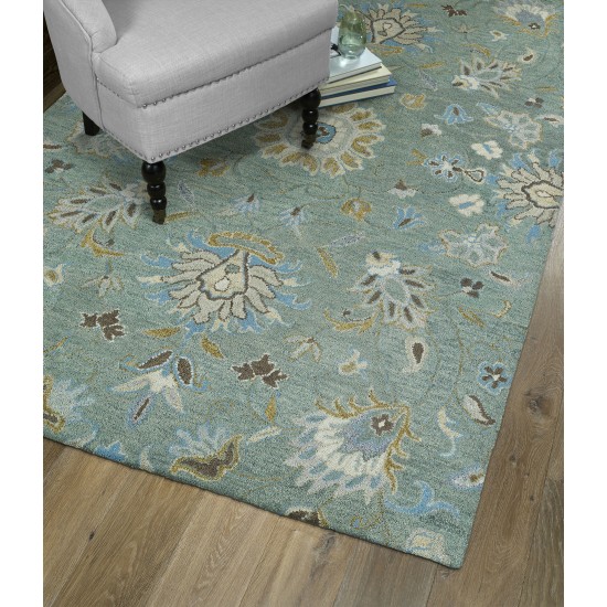 Kaleen Helena Collection Dark Mint Area Rug 12' x 15'