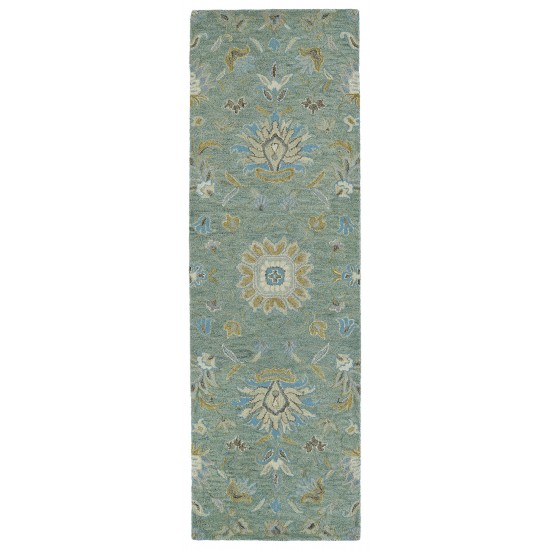 Kaleen Helena Collection Dark Mint Area Rug 12' x 15'