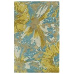 Kaleen Brushstrokes Collection Bright Gold Area Rug 3'6" x 5'6"