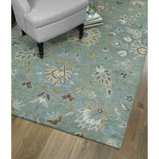 Kaleen Helena Collection Dark Mint Area Rug 9' x 12'
