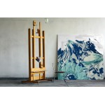 Kaleen Brushstrokes Collection Navy Gray Throw Rug 2' x 3'