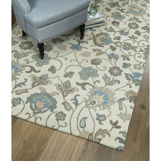 Kaleen Helena Collection Light Beige Runner 2'6" x 12'