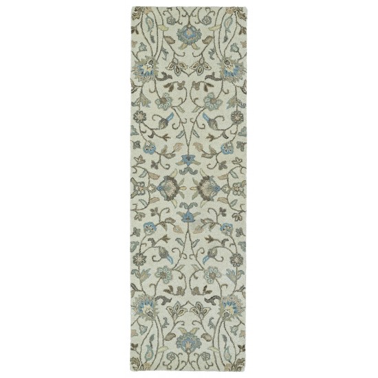 Kaleen Helena Collection Light Beige Runner 2'6" x 12'