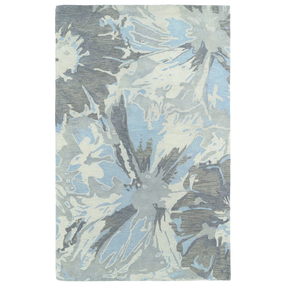 Kaleen Brushstrokes Collection Light Grey Throw Rug 2' x 3'