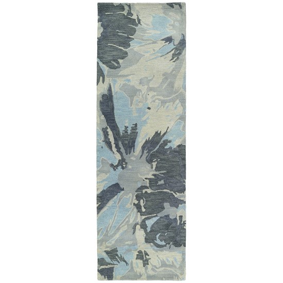 Kaleen Brushstrokes Collection Light Grey Throw Rug 2' x 3'