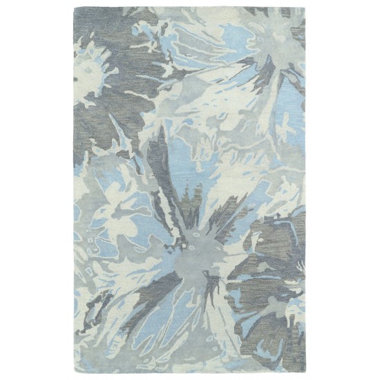 Kaleen Brushstrokes Collection Light Grey Area Rug 3'6" x 5'6"