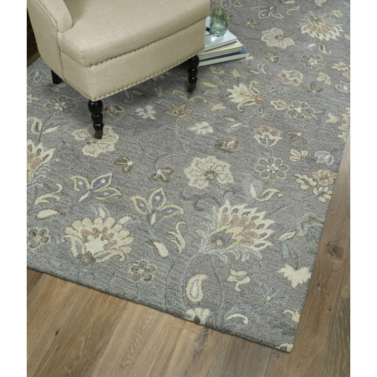 Kaleen Helena Collection Gray Ivory Runner 2'6" x 8'