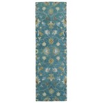 Kaleen Helena Collection Dark Turquoise Throw Rug 2' x 3'