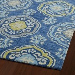 Kaleen Helena Collection Navy LtBlue Throw Rug 2' x 3'