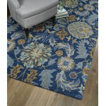 Kaleen Helena Collection Navy Denim Throw Rug 2' x 3'