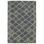 Kaleen Casablanca Collection Dark Blue Throw Rug 2' x 3'