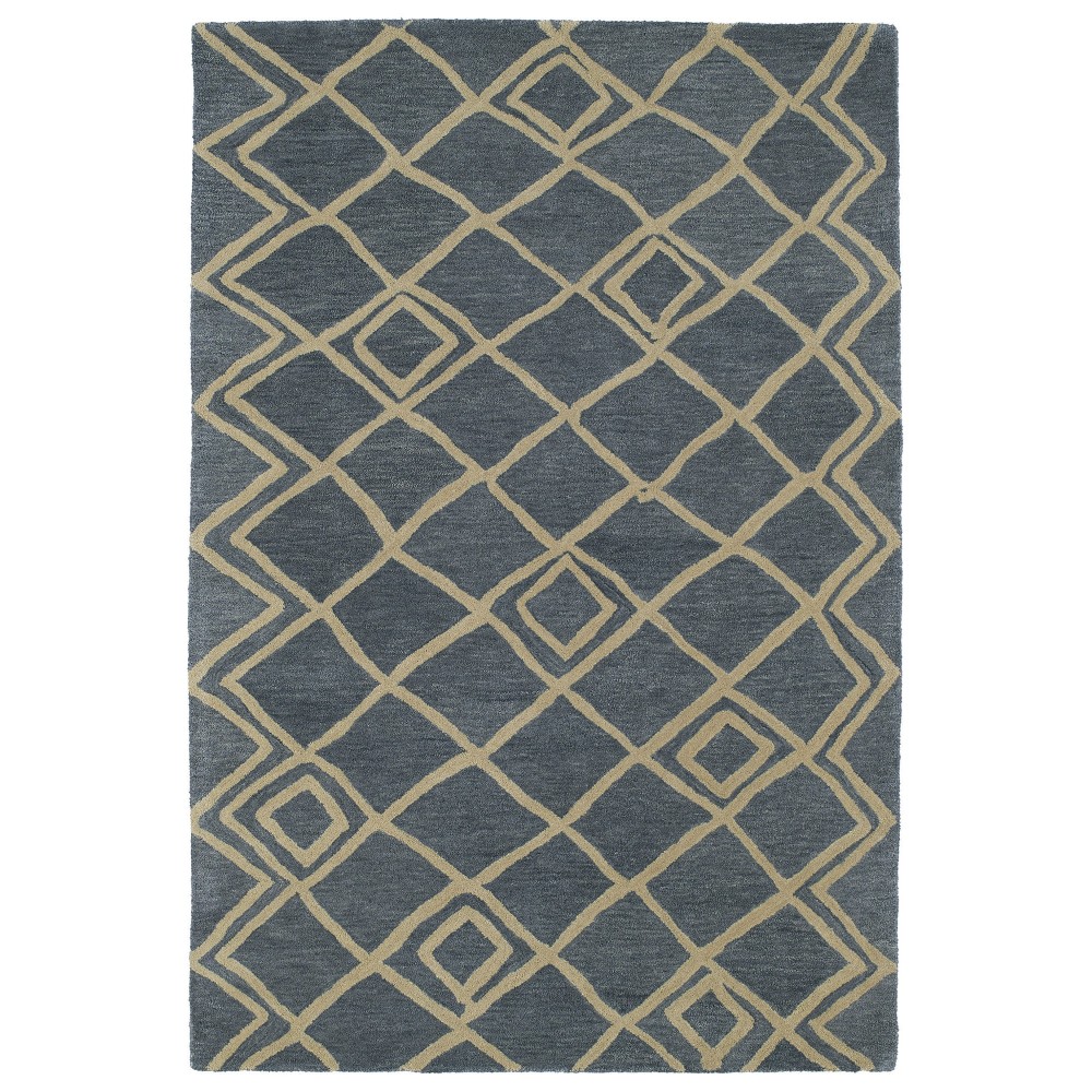 Kaleen Casablanca Collection Dark Blue Throw Rug 2' x 3'