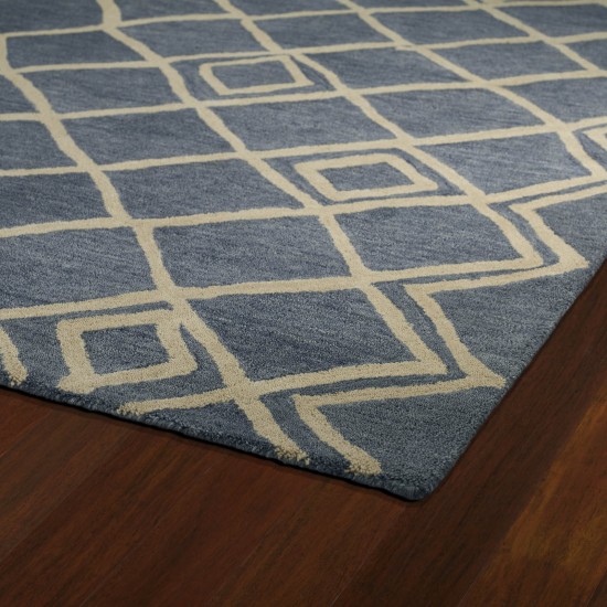 Kaleen Casablanca Collection Dark Blue Throw Rug 2' x 3'