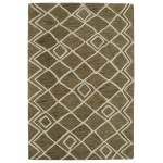 Kaleen Casablanca Collection Dark Brown Throw Rug 2' x 3'